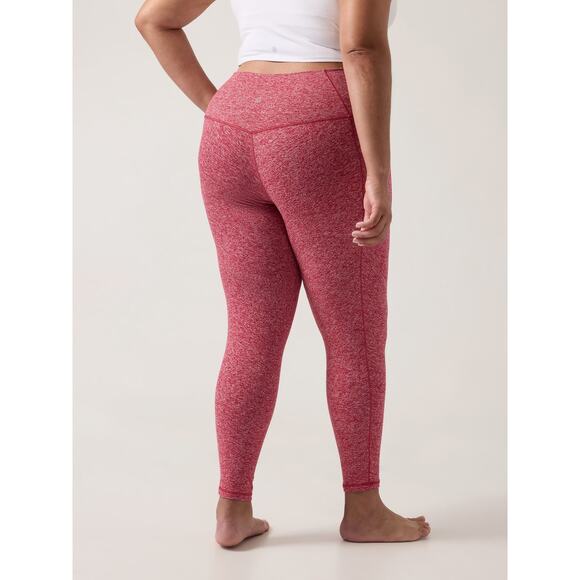 Athleta Salutation Stash Pocket II Leggings Size Pink High Rise Yoga Pants - Picture 2 of 9